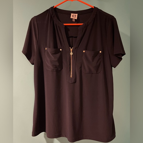Navy Anne Klein Blouse - Picture 1 of 2